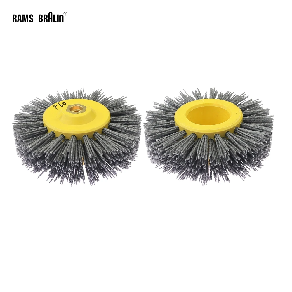 1 piece 150*40mm * M14 Nylon Abrasive Wire Polishing Brush Wheel for Wood Furniture Stone Antiquing Grinding
