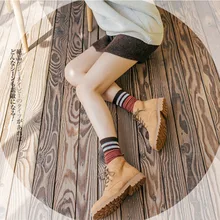 Забавные милые хлопковые свободные полосатые носки в японском стиле ретро для школьниц разноцветные женские носки Harajuku