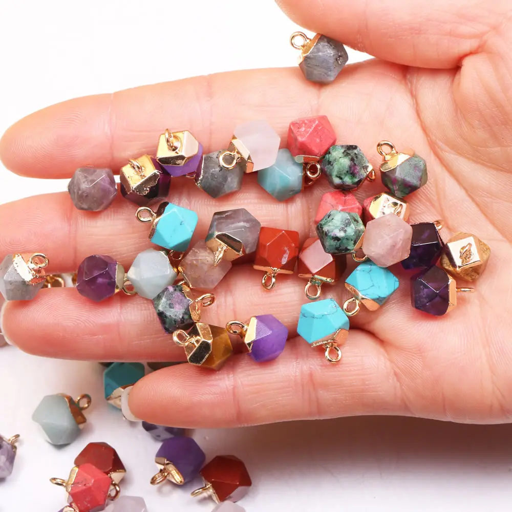

Natural Stone Agates White Turquoises Pendant Charms Pendants for Jewelry Making DIY Necklace Size 8x12 mm