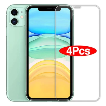 4PCS Full Cover Curved Protective Glass On For iPhone 11 12 pro Max Screen Protector Tempered Glass For iPhone X XR XS Max Glass 1