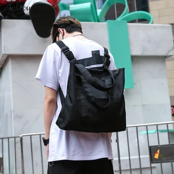 

Aelicy 2020 new unisex multi-function backpack solid color nylon shoulder bag fashion large capacity tote bag travel bag