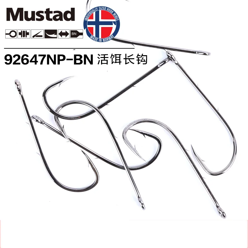 1 упак./лот крючки Mustad для живой приманки забрасывания рыболовных снастей 92647 bn #