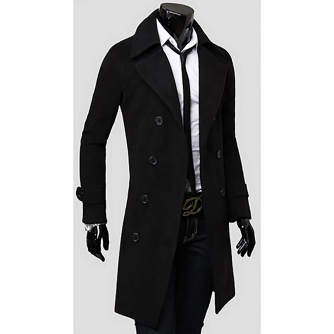 

DIHOPE 2020 New Arrivals Autumn Winter Trench Coat Men Brand Clothing Cool Mens Long Coat Top Quality Cotton Male Overcoat