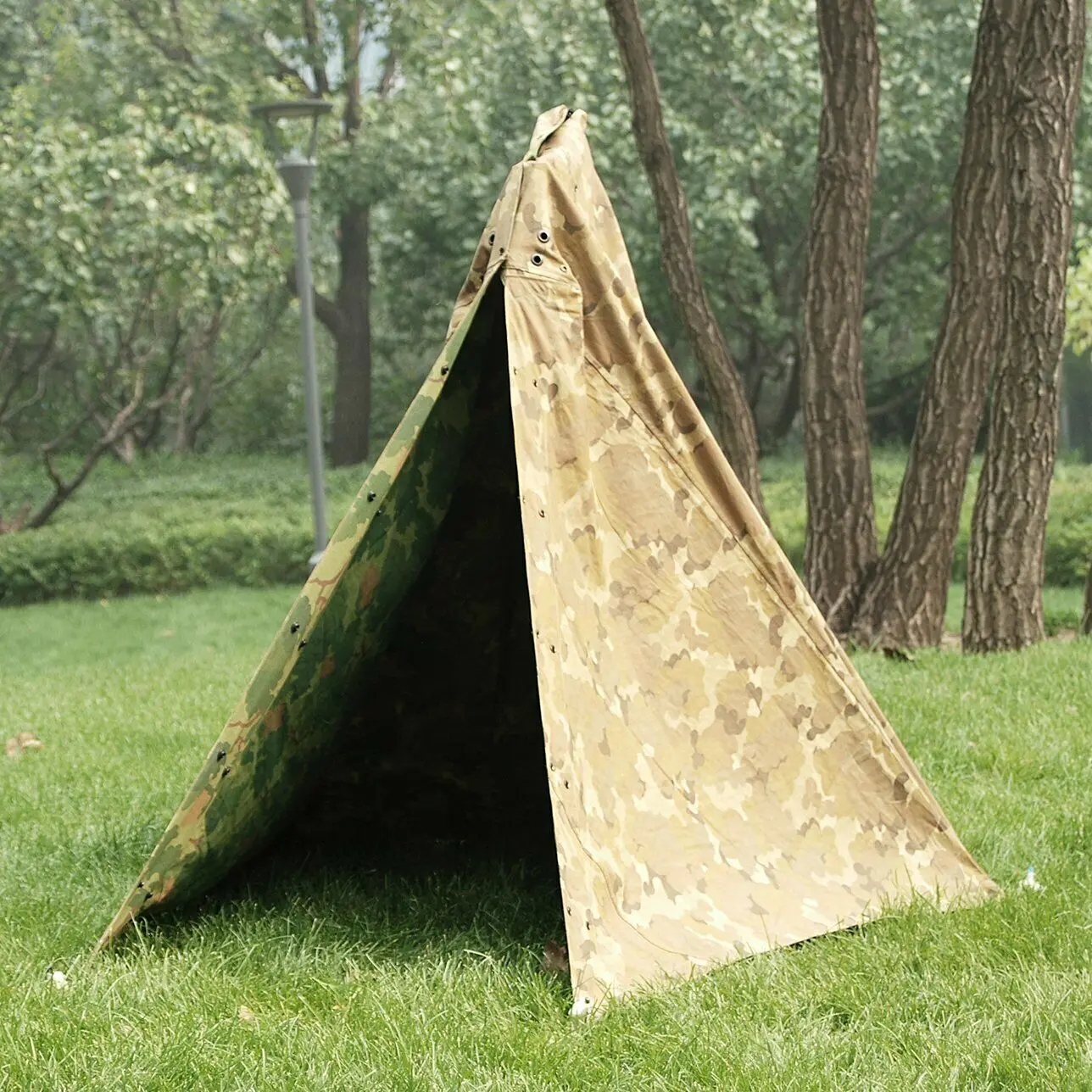 VIETNAM WAR MILITARY ARMY SOLDIER MITCHELL CAMO HALF SHELTER TENT VETERAN GIFT OUTDOOR MILITARY WW2