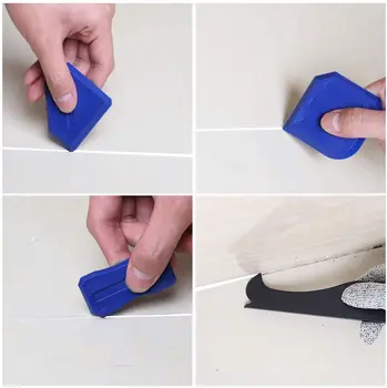 

12 Pcs Caulking Tool Kit Caulking Finishing Tools Silicone Caulk Nozzle for Kitchen Bathroom Window