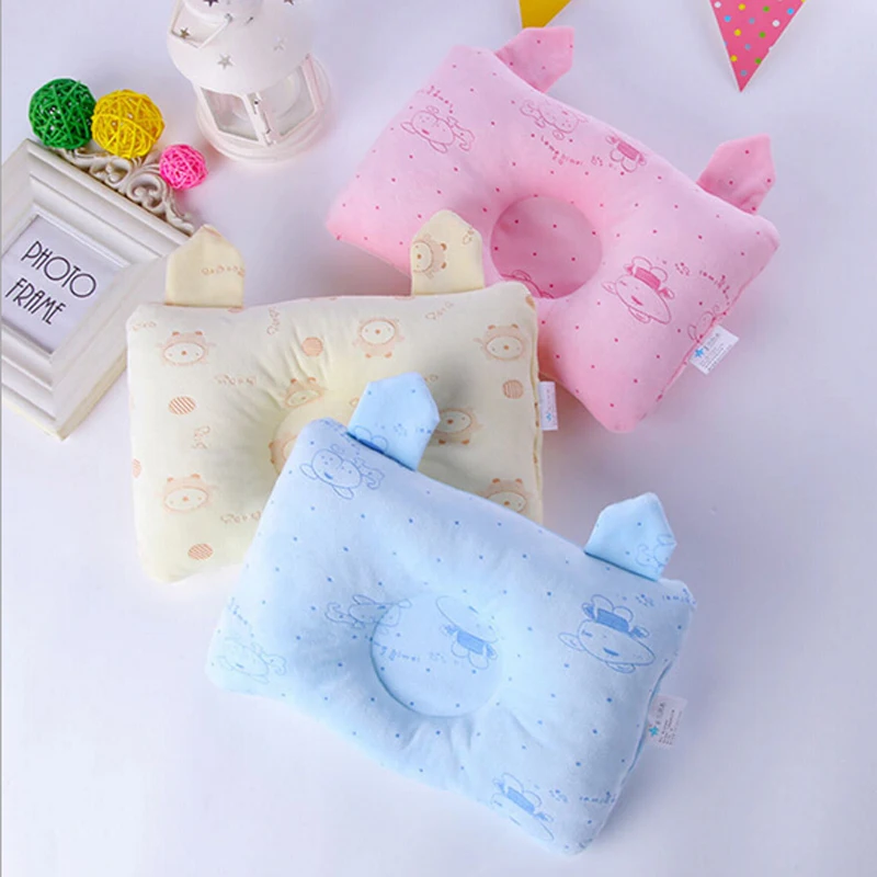 

2019 New Soft Baby Infant Newborn Prevent Square Pillow Flat Head Neck Syndrome Support Sleep Pillow