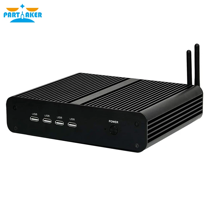 Безвентиляторный мини ПК 2 * DDR4 RAM Core i7 10510U 8550U 8565U M.2 4K UHD Встроенный Wi Fi DP HDMI LAN