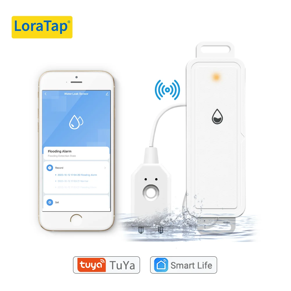 Система автоматизации утечки воды Tuya Smart Life независимый Wi-Fi датчик с оповещением