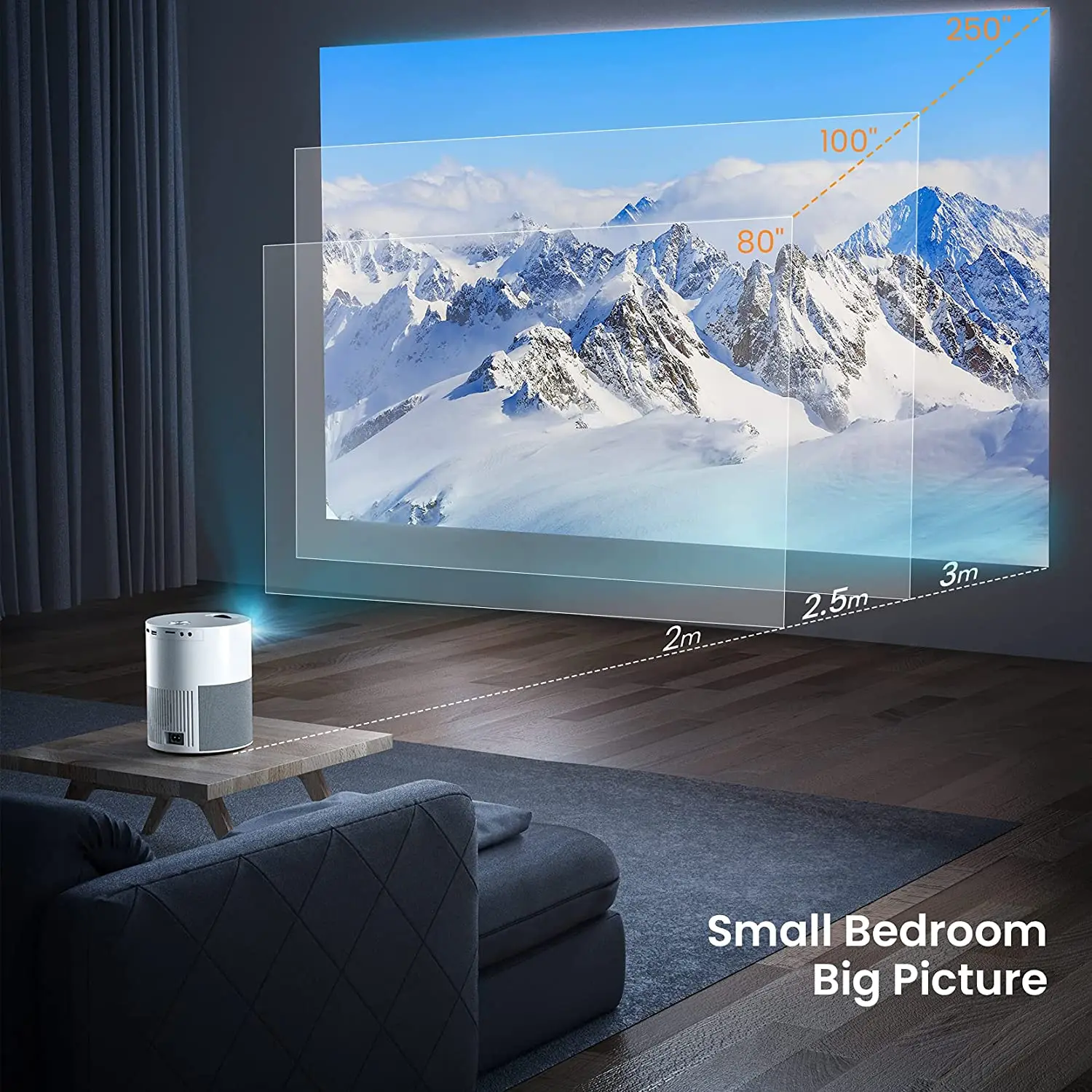 Miniprojektor Full HD 1080P P40 LED-projektor 4K video Bluetooth Beamer 5000 luumeniga Android-projektorid nutikas kodukino_voghion.com