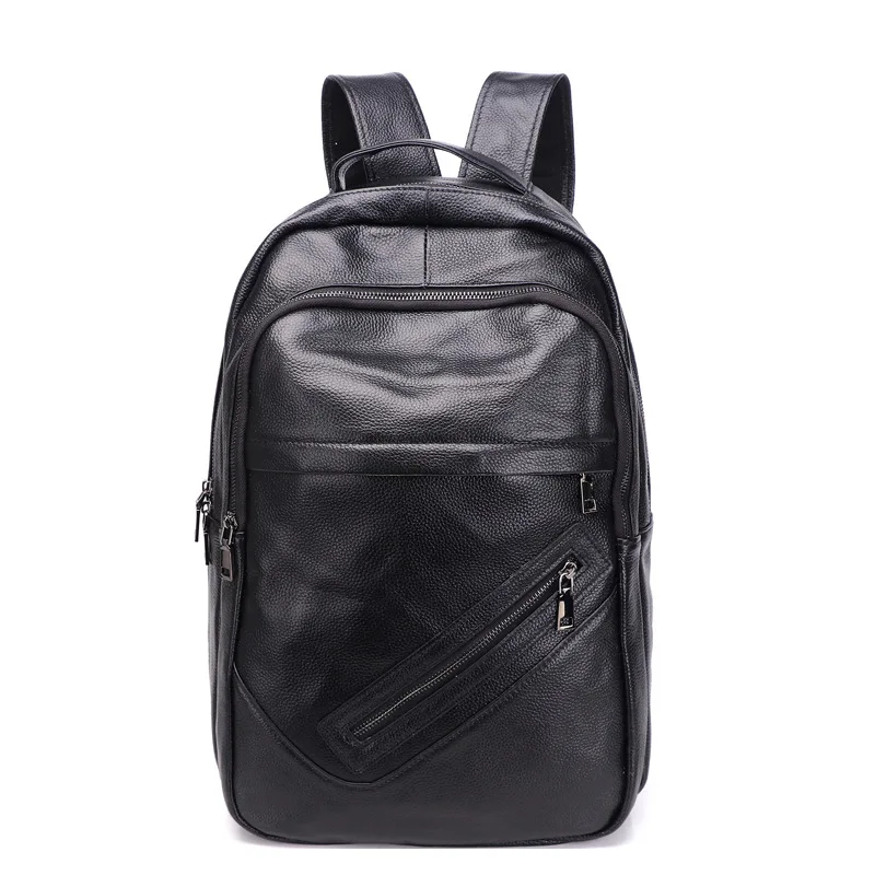

New Style Genuine Leather Men's Backpack First Layer Cow Leather Computer Bag Backpack Korean-style Casual Outdoor Travel Large