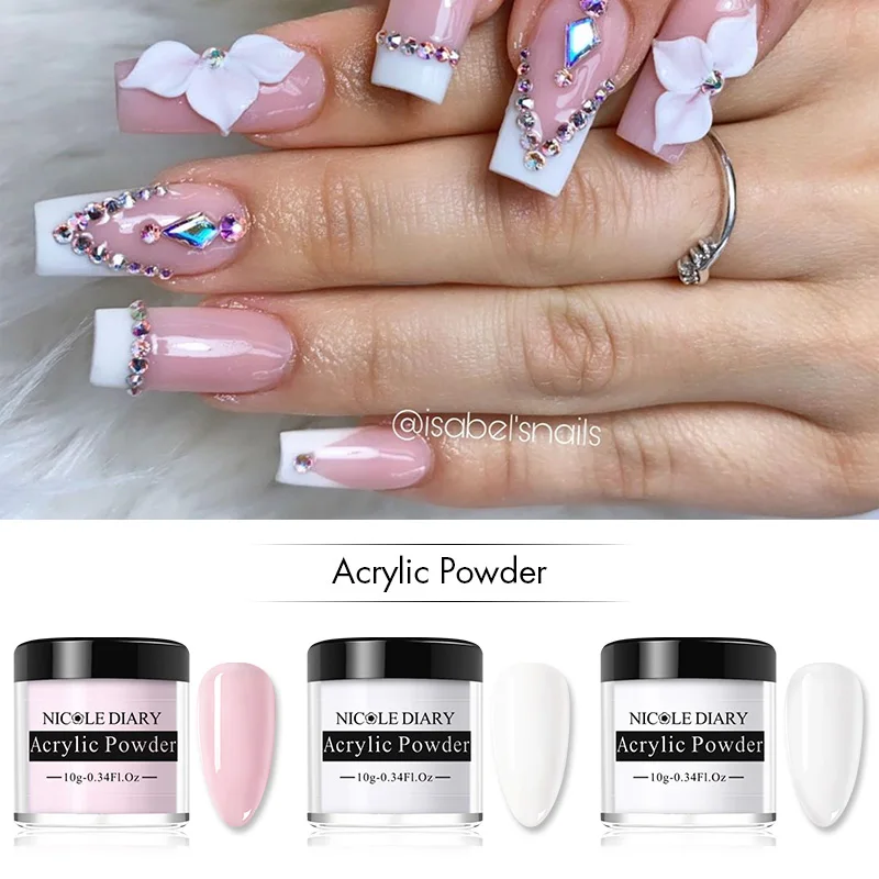 NICOLE DIARY Acrylic Powder Nails Gel For Nail Polish Nail Art Decorations Crystal Set Kits Professional Accesorios
