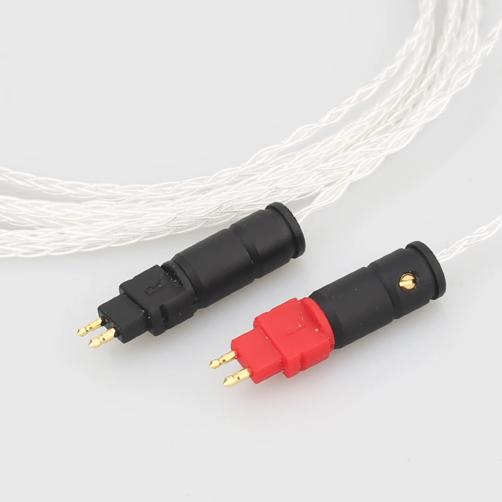 High quality copper and silver mixed braid 3 5MM Stereo Audio Cable headphone upgrade cable Right Angled Plug to straight Plug