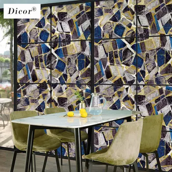 

DICOR 45/90*200cm Irregular Square Stone Stained Window Film for Home Decor Modern Fashion 2020 New BLT2325KJ