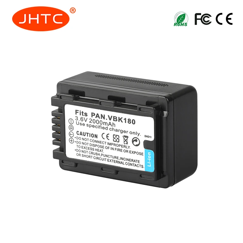 Батарея для цифрового фотоаппарата Panasonic VW Vbk180 HC-V700MGK HC-V10GK HC-V100GK HC-V100MGK HC-V500GK HC-V500MGK мА/ч. аккумулятор VWVBK18 2000 ма-ч - Цвет: 1 Battery