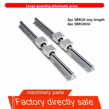 

10mm Linear Rail 2pcs SBR10*100 to 1150mm +4pcs SBR10UU Linear Guide Linear Motion Ball Bearing Blocks For CNC Linear Shaft