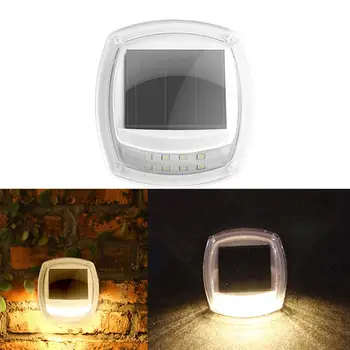 

1pc 8 LED Solar Wall Light Waterproof Path Stair Light Outdoor Garden Lamp Balcony Fence Solar Lamp Step Stair Deck Lights
