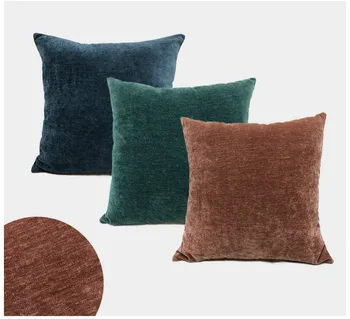 

Pillow Cover Cushion Covers Solid Color Chenille Simple Life Style Pillowcloth Decoration for Home Car Bed Sofa Living Room