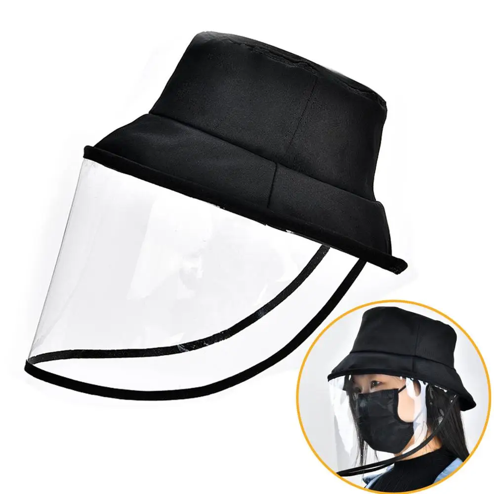 Protective Face Shield Anti-Spitting Bucket Hat Cap Fisherman |
