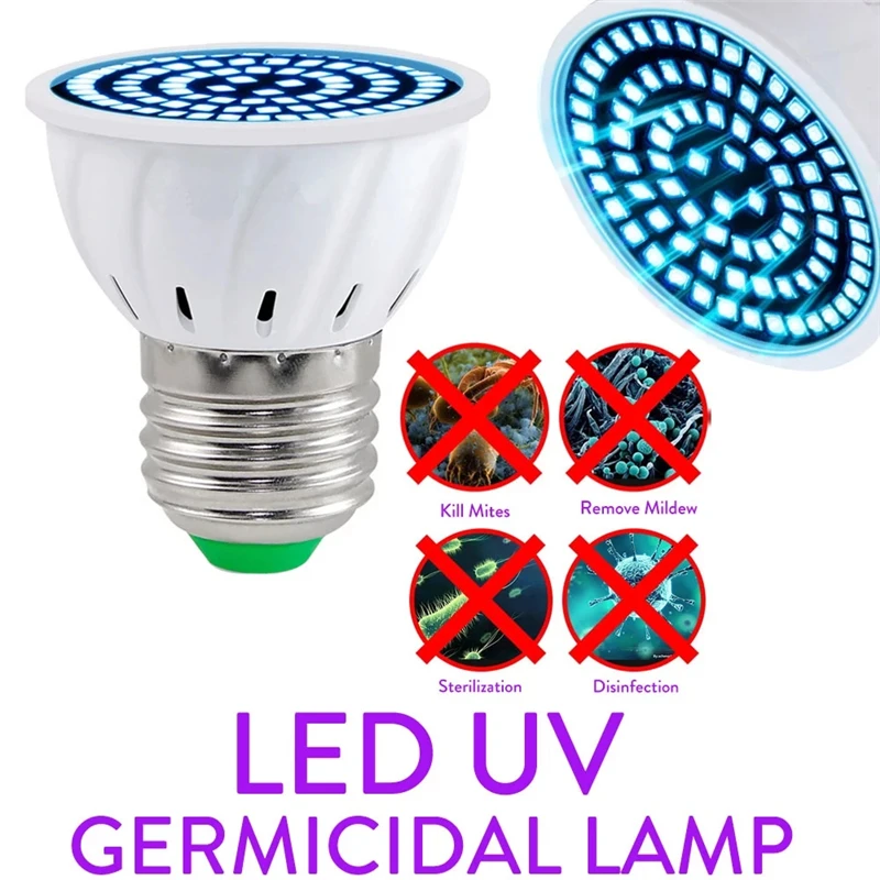 6W 9W 12W 15W E27 UV Desinfection Lamp MR16 LED Sterilizer Lamp GU10 LED UVC Germicidal Bulb 110V 220V Ultraviolet Light uv disinfection lamp uv sterilization lamp