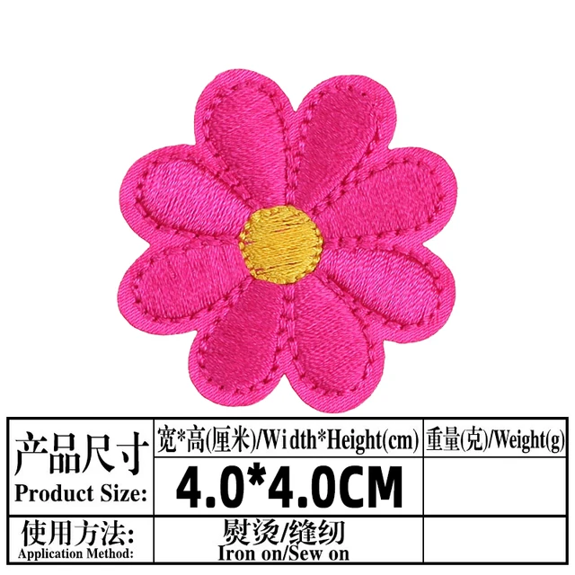 Flower Embroidered Patches for Clothing Thermoadhesive Badges Patch Thermal Stickers for Fabric Clothes Appliques Decoration 2198