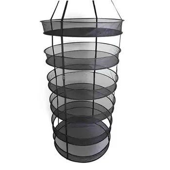 

4/6/8 Layer Clothes Hanging Drying Rack Steel Rings Mesh Foldable Detachable Drying Rack For Camping