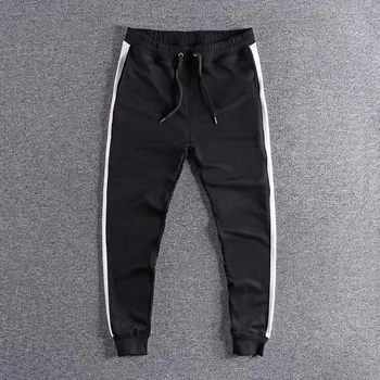 

2019 new arrival Individual Colour Collision Stitching Wool Loop Bottom Trousers Men's Leisure Guard Trousers high quality cheap
