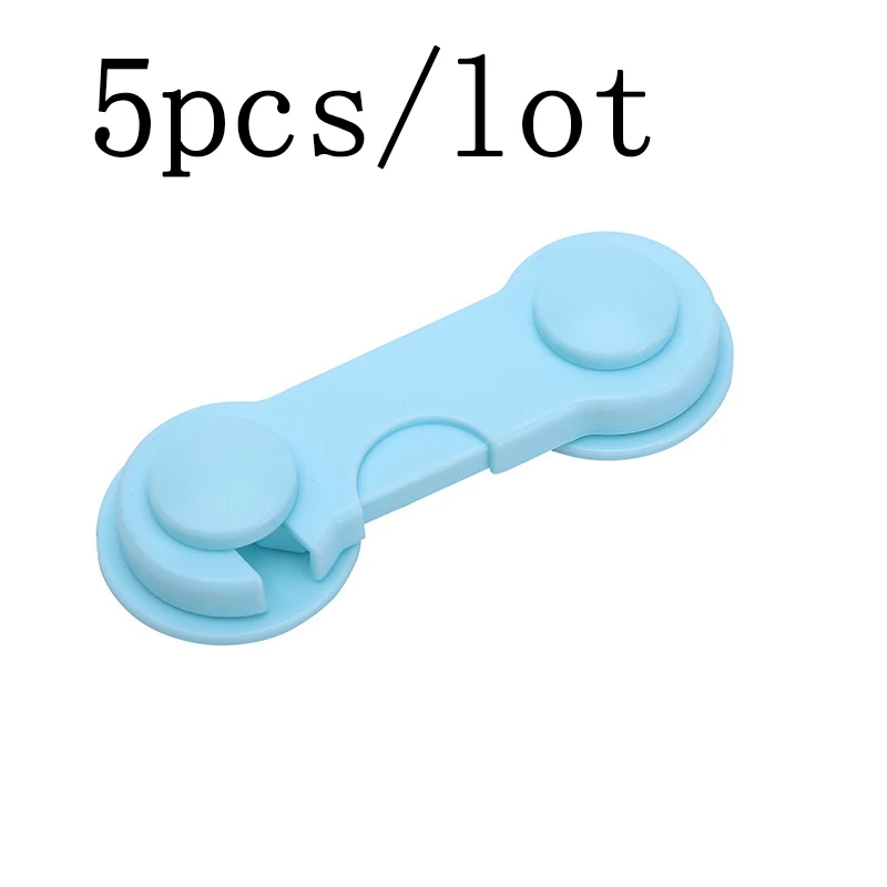5pcs blue 2 шт/10 шт/5 шт./лот, защита для детей, безопасный замок для окна, двери, детский холодильник, безопасный шкаф, шкаф, пластиковые ящики для детей - Цвет: 5pcs blue