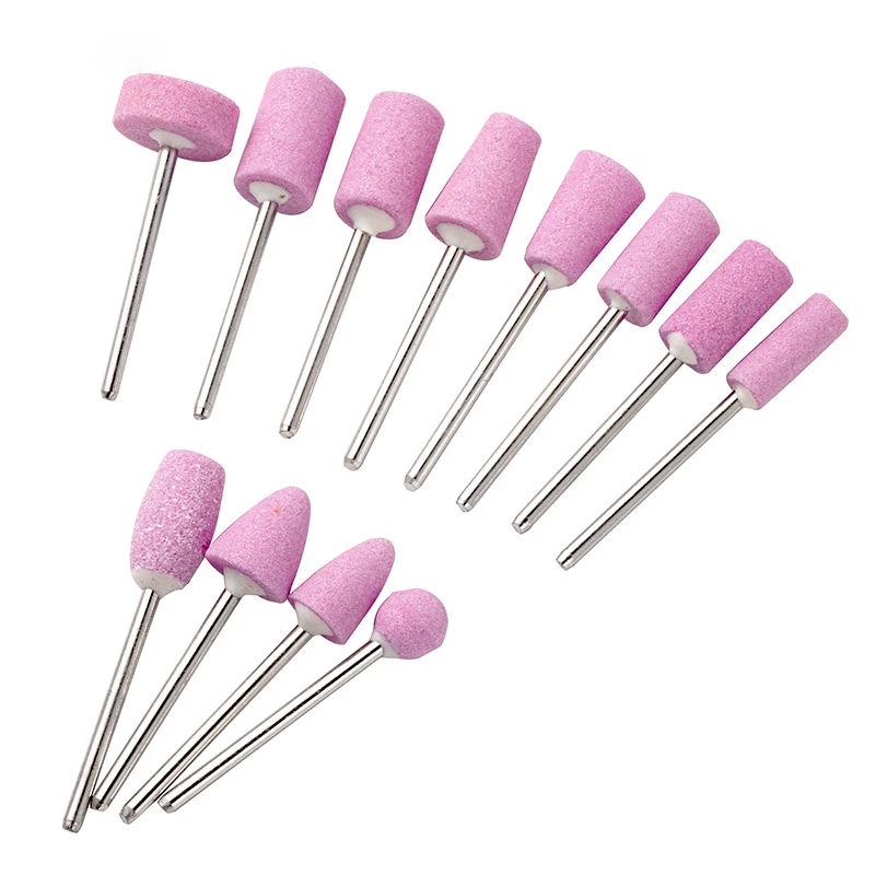 

12 Pcs/Bag Quartz Electric Nail Drill Machine Multiple Size Stainless steel Nail Grinding Sanding File Tools for Nail Design