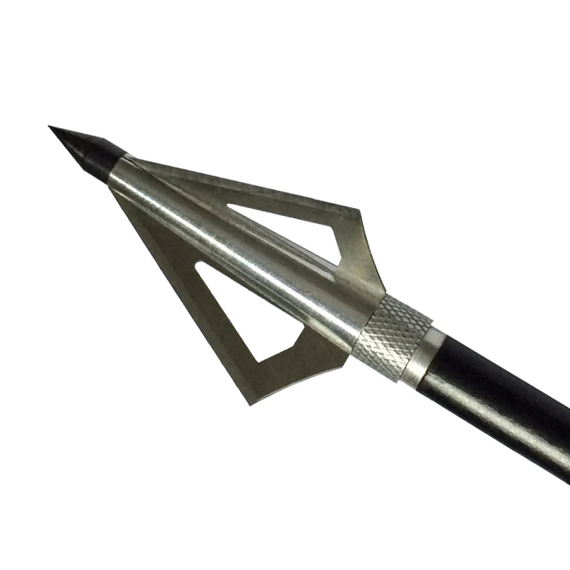 Hot Sale 12/24 Pcs 125gr Silve Steel Archery Hunting Arrowheads For