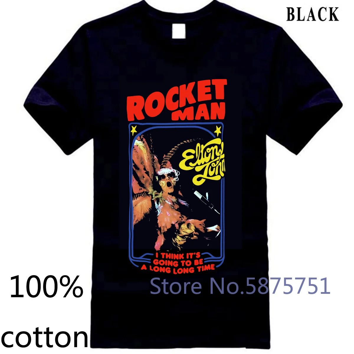 Костюм Elton John Rocketman мужской с перьями тенниска из 100% хлопка майка коротким рукавом