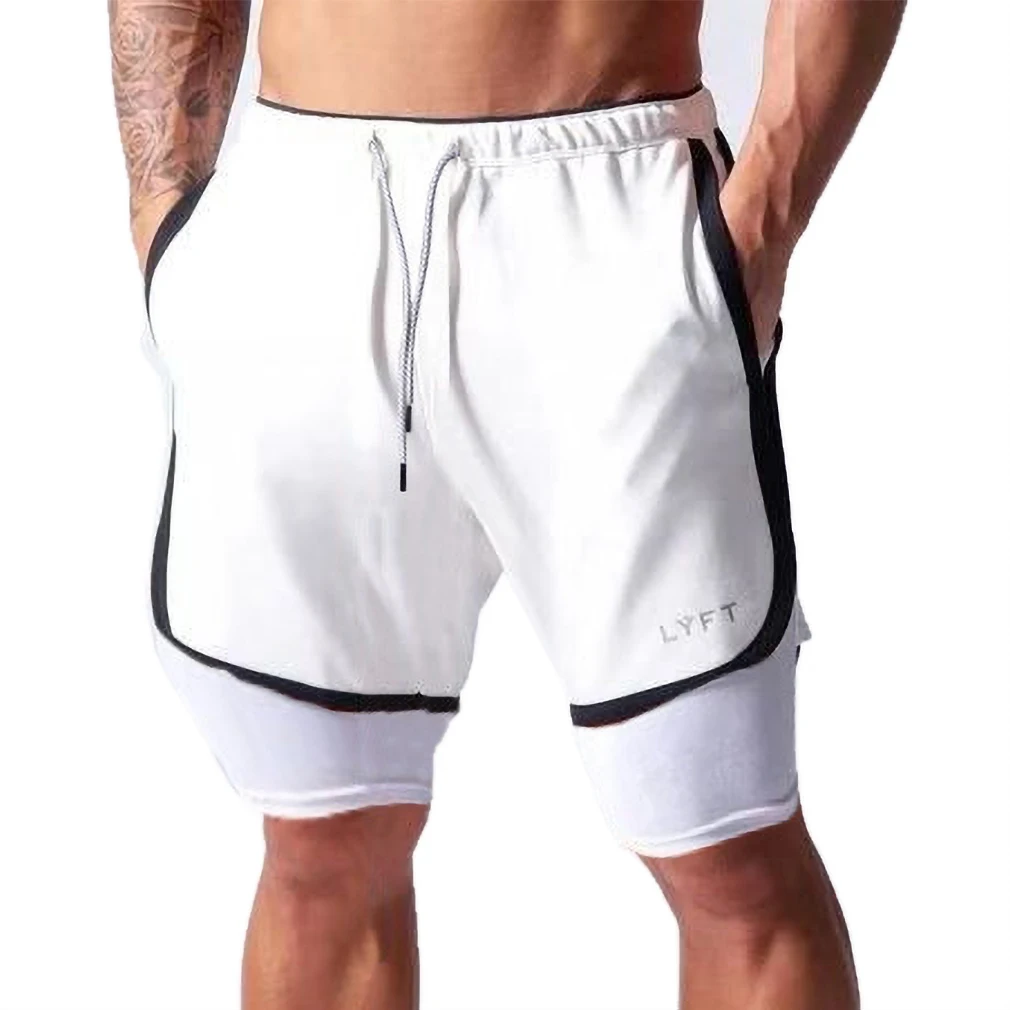 

AIMPACT NEW Jogging Gym Shorts men Men's Running Shorts Mens 2 in 1 Male Double Layers Sports Shorts AM2445