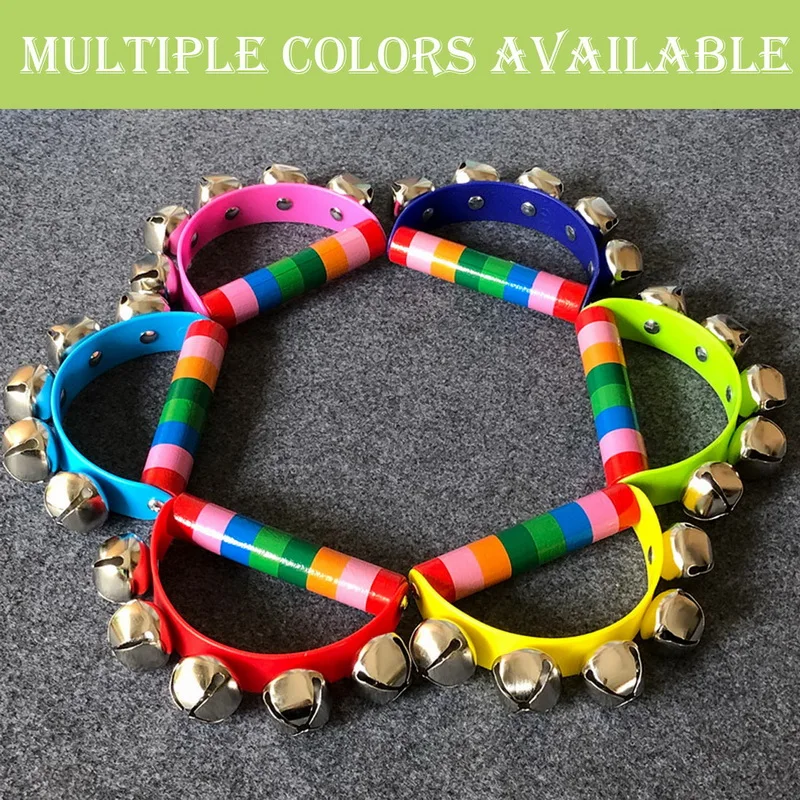

Baby Wooden Toys Stick Jingle Kids Children Bells Hand Shake Bell Rattles Baby Educational Toy - Random Delivery