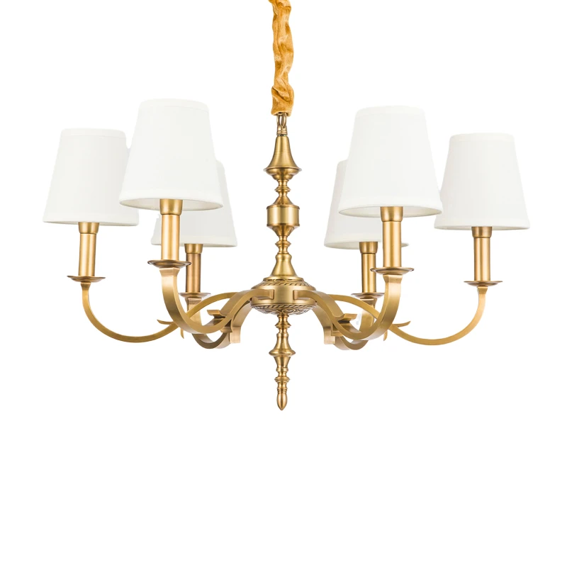 Медная люстра для спальни кухни гостиной современные роскошные потолочные