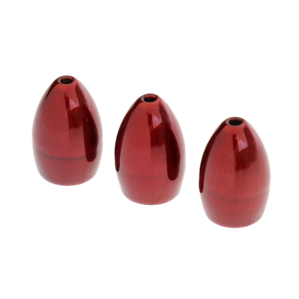 12.4g 3Pcs Red На возраст от 2 до 6 лет шт./компл. Рыбалка Вольфрам Вес s Медь сплав Вес пуля Форма грузила листать коробки передач/Вес s 5,3g-28 г - Цвет: 12.4g 3Pcs Red