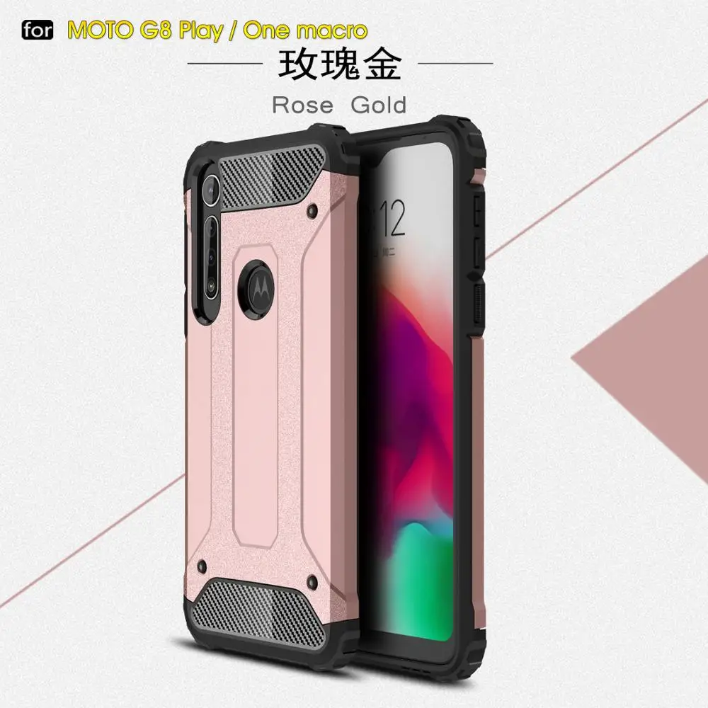 Модный чехол для телефона Motorola G8Play One macro чехол для MOTO G8Play One macro чехол - Цвет: rose gold