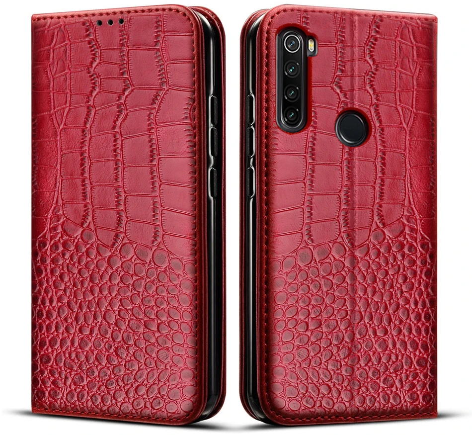 Case For Xiaomi Redmi Note 8T Case flip leather Funda For Redmi Note8T Note 8t Case Cover Crocodile texture leather xiaomi leather case custom