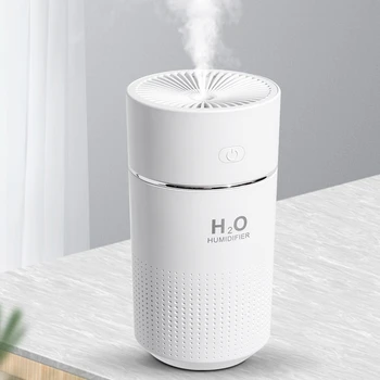 

Mini Air Diffuser USB Humidifier 360ML Car Essential Oil Diffuser H2O Aroma Atomizer Mist Maker Fogger for Home Office Car White