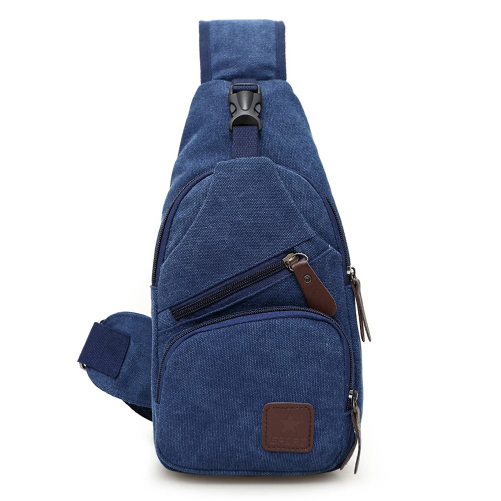 

Crossbody Sports Daily Wear Resistant Adjustable Strap Chest Bag Gym Gift Canvas Travel Men Outdoor Lightweight Single Shoulder