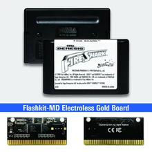 Fire Shark الولايات المتحدة الأمريكية علامة فلاش كيت MD بطاقة ذهبية PCB لـ Sega Genesis Megadrive وحدة تحكم ألعاب الفيديو