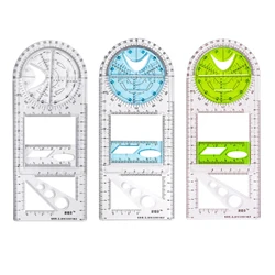Multifunctional Geometric Ruler Rotatable Geometric Drawing Template Angle and Circle Maker Geometric Drawing