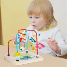 Новые детские деревянные многофункциональные закругленные бусинки Пазлы сундуки с сокровищами коробки для детей ясельного возраста Ранние развивающие игрушки