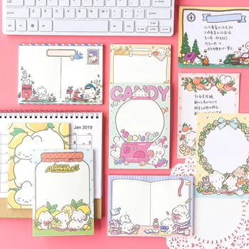 

50 Sheets Kawaii Lovely Cat Series Memo Pad Paper Sticky Notes Cute Notepad Korean Stationery School Supply Kids Gift