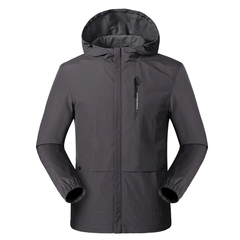 Mountainskin, мужские походные куртки, Осенние, водонепроницаемые, для спорта на открытом воздухе, скалолазания, кемпинга, рыбалки, треккинга, Мужские дышащие пальто, VA625 - Цвет: Gray