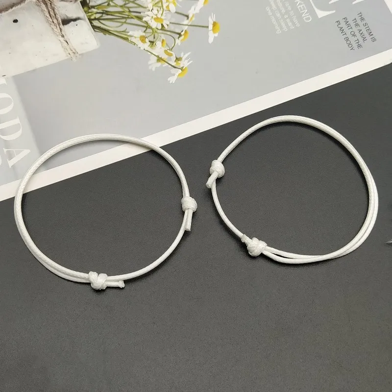 2 pcs /lots Rope Anklet Black White Red Color Adjustable Classic Men Women Summer Barefoot Sandals Jewelry On Foot - Image 5