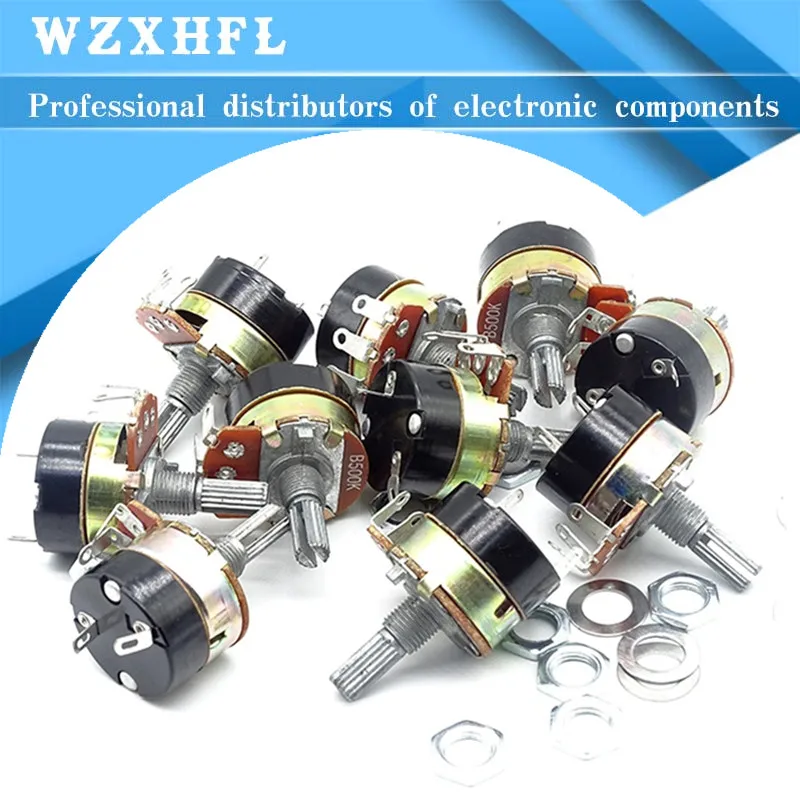 Adjustable Resistor Multiturn Potentiometer Linear Potentiometer Rotary Potentiometer Potentiometer Kit Trimmer Potentiometer 2PCS WH138-1 adjustable resistance speed regulator with switch potentiometer B5K B10K B20K B50K B100K B200K B250K B500K B1M