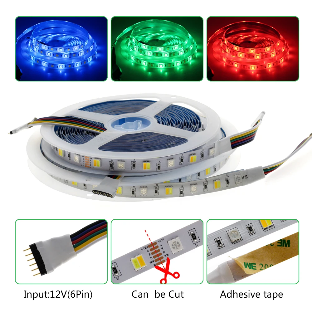 Светодиодная лента RGBCCT набор RGB+ двойной белый светодиодный гибкий свет 5050 5 м 300 светодиодный s+ 28Key RF пульт дистанционного управления+ адаптер питания DC12V
