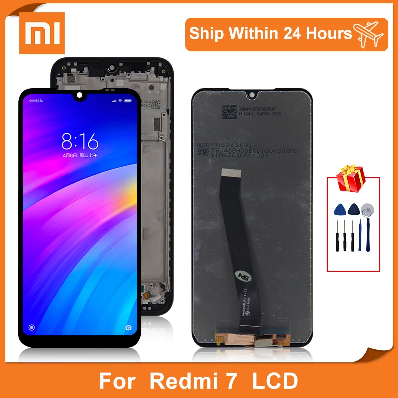 ЖК дисплей 6 26 дюйма для Xiaomi Redmi 7 сенсорный экран с дигитайзером в сборе запасные части|Экраны мобильных