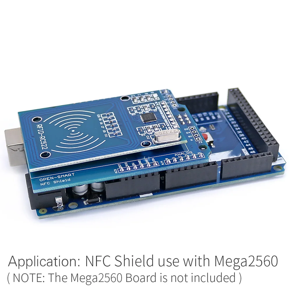 OPEN-SMART NFC Shield RFID RC522 Read And Write Module RF IC Card Sensor + S50 RFID Smart Card Compatible for Arduino electronic components sensor module touch sensor module