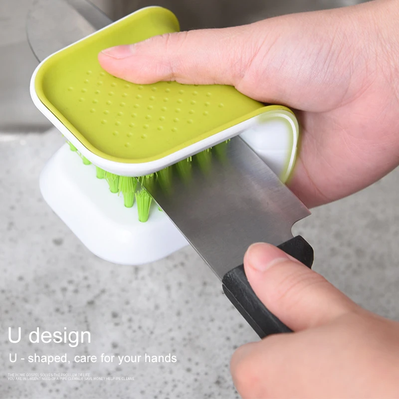 U образная многофункциональная Чистящая Щетка кухонный нож вилка палочки для еды