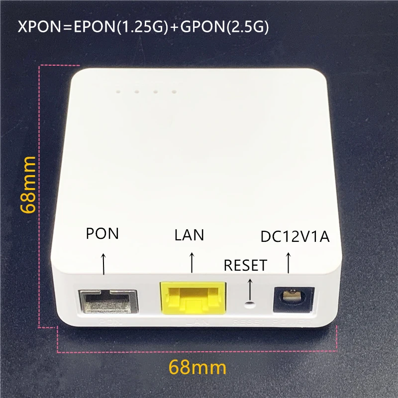 Модем Minni ONU EPON1.25G/GPON2.5G G/EPON английский FTTH MINI68 * 68 мм совместимый с маршрутизатором